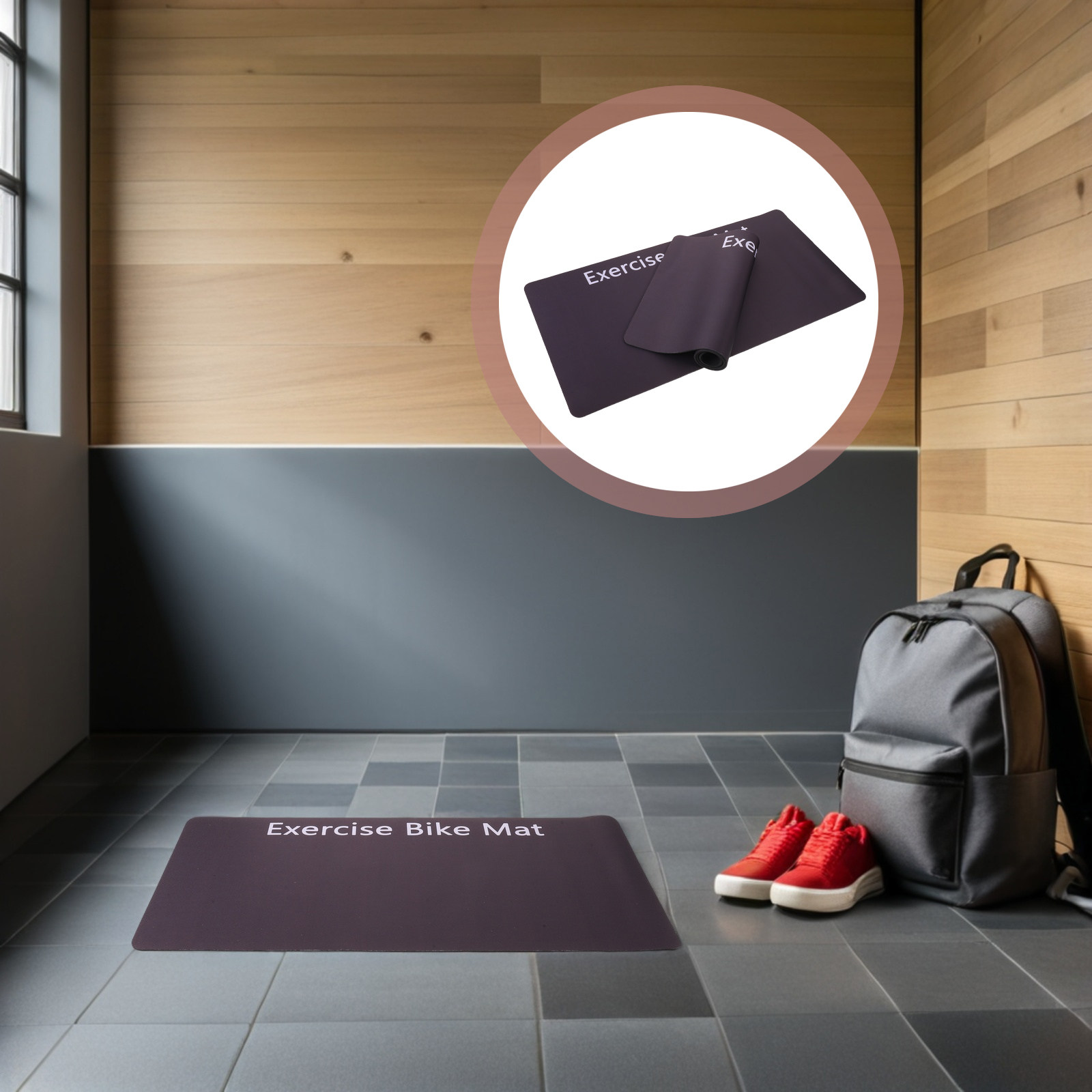 Gym Floor Mats - 2 шт. амортизирующих ковриков для фитнеса,