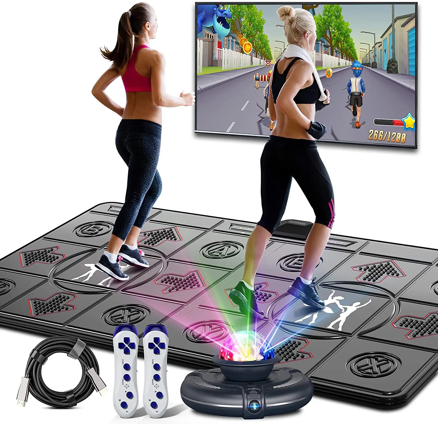 Yoga Fitness Tva - Беспроводной двойной танцевальный коврик для ТВ