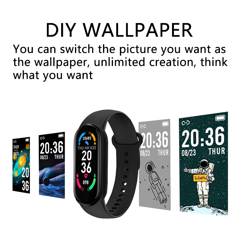 M6 Смарт-часы Мужчины Женщины  – обзор и цена Wrist Wraps Fitness