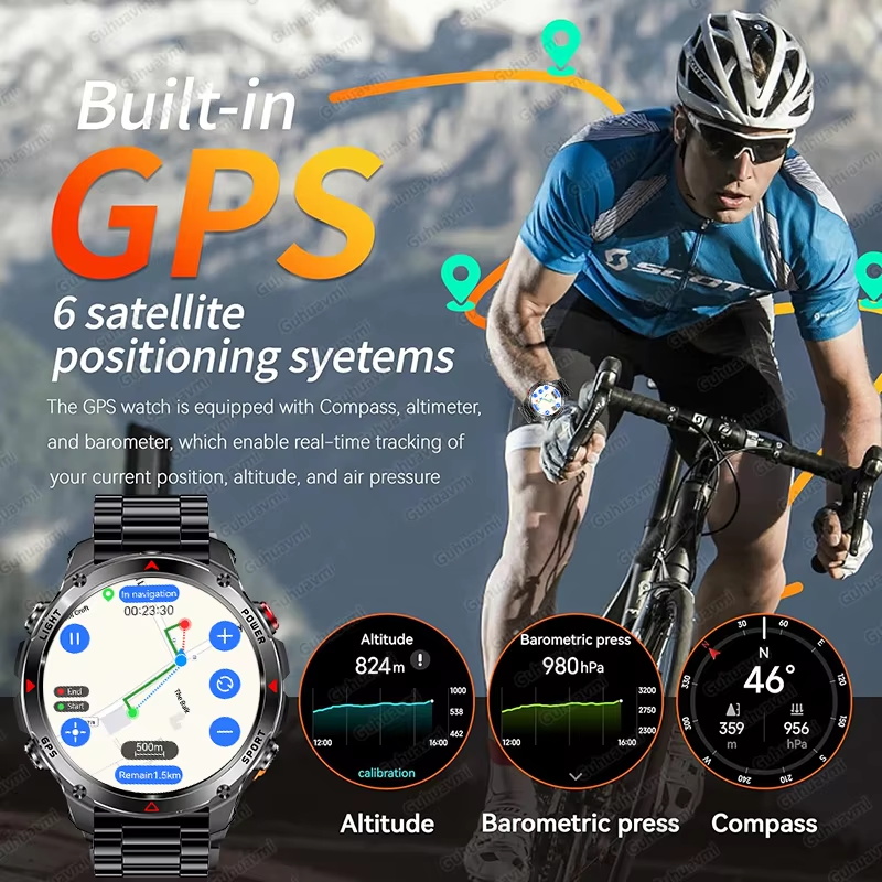 Военные умные часы с GPS, 540  – обзор и цена Wrist Wraps Fitness